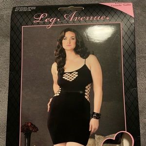 Mini dress with cutouts.
